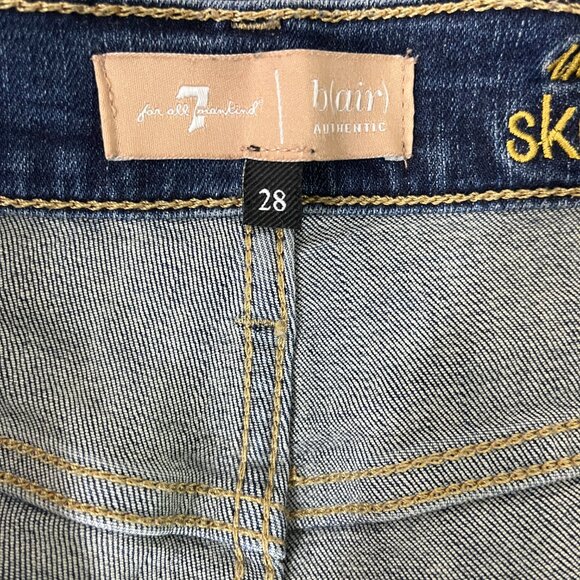 7 for all Mankind Women's Bundle of 2 B(AIR) Ankle Skinny Jeans Size 28 - Picture 15 of 16